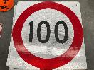 Thumbnail '1' of 4x Temporary Traffic Signs "100"