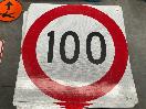 Thumbnail '4' of 4x Temporary Traffic Signs "100"