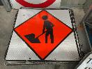 Thumbnail '1' of 7x Temporary Traffic Signs Road Works Level 2
