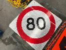 Thumbnail '1' of 8 x Temporary Traffic Signs "80"