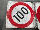 Thumbnail '2' of 5 x Temporary Traffic Signs "100"