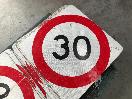 Thumbnail '1' of 24 x Temporary Traffic Signs "30"
