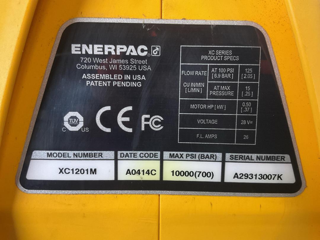 Photo '8' of Enerpac XC1201M Cordless Hydraulic Pump - Skin Only (Untested) Photo '8' of Enerpac XC1201M Cordless Hydraulic Pump - Skin Only (Untested)