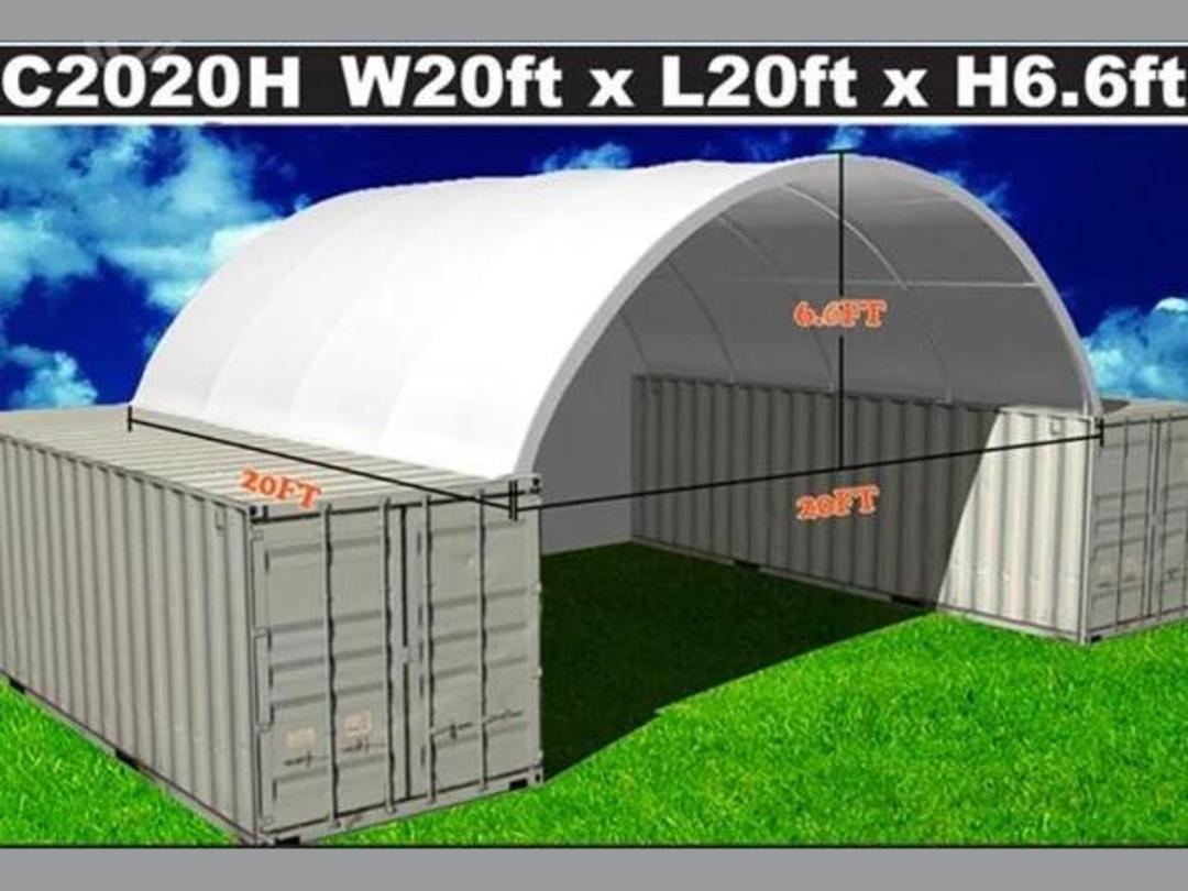 Photo '2' of PVC Container Dome Shelter Kit - 20FT w/ End Wall *NEW*
