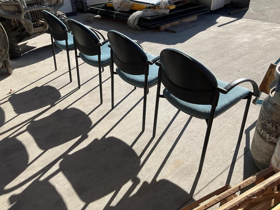 Photo '4' of 4x Blue/Black Coloured Reception/Waiting Room Chairs