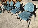 Thumbnail '2' of 4x Blue/Black Coloured Reception/Waiting Room Chairs