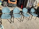 Thumbnail '1' of 4x Blue/Black Coloured Reception/Waiting Room Chairs