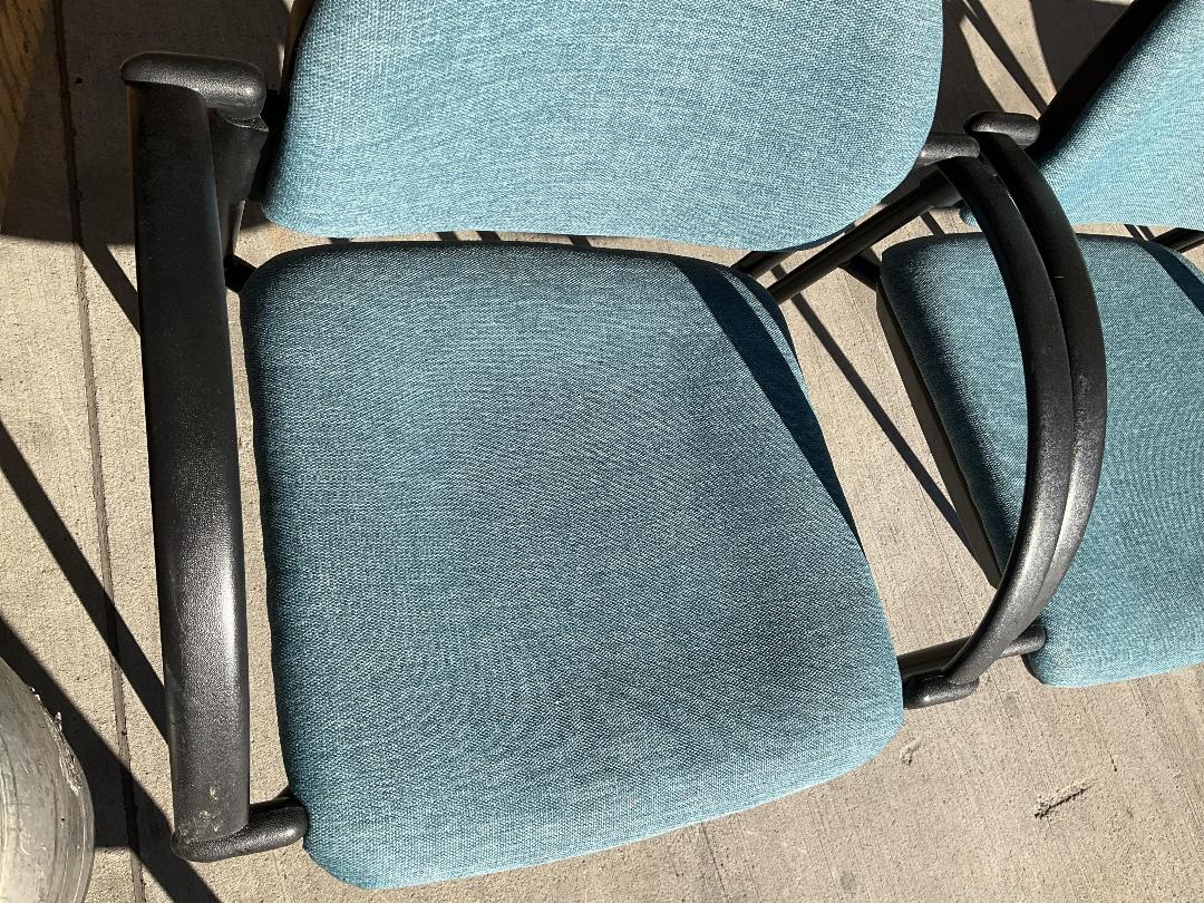 Photo '6' of 4x Blue/Black Coloured Reception/Waiting Room Chairs