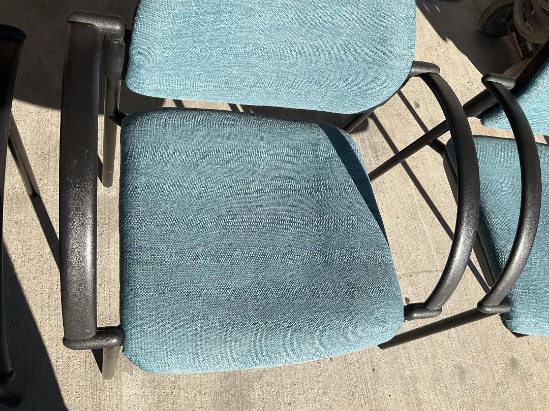 Photo '12' of 4x Blue/Black Coloured Reception/Waiting Room Chairs