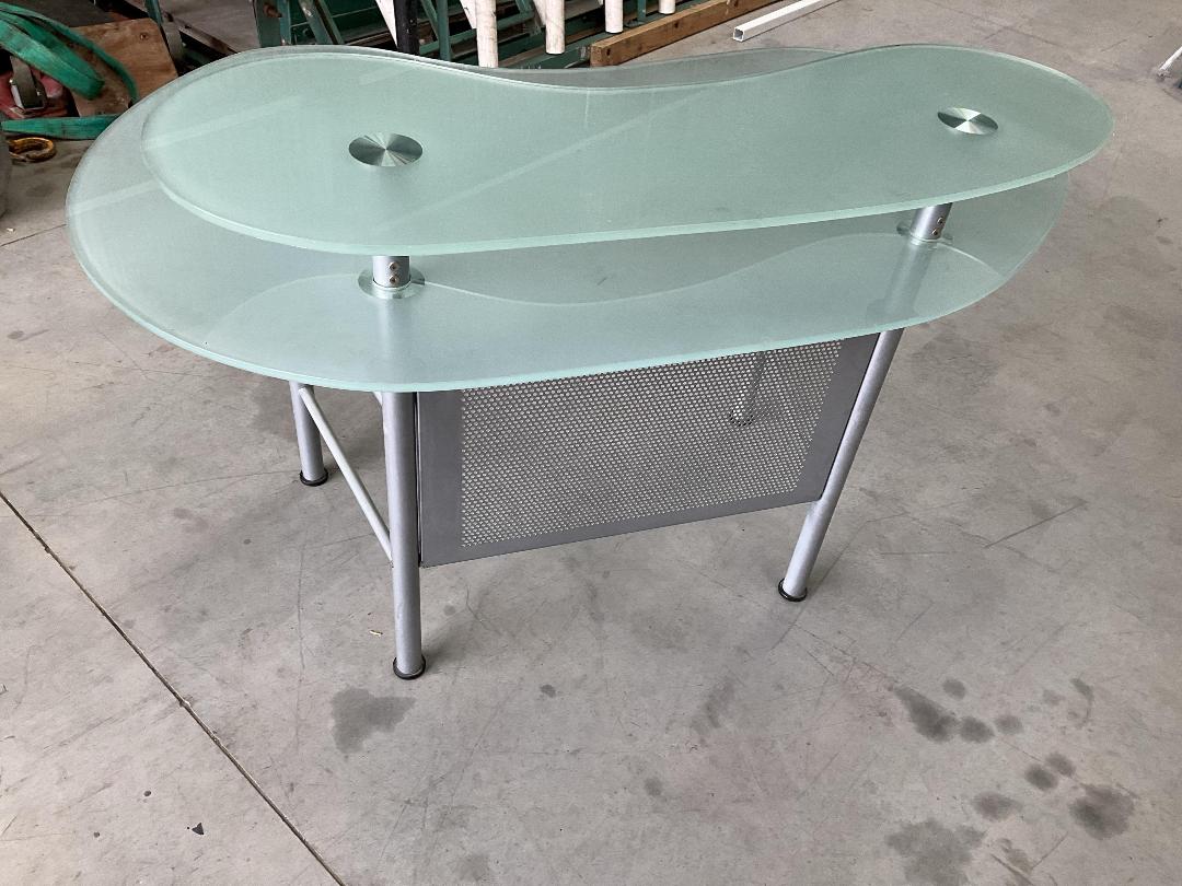 Photo '10' of Glass-Like Desk with Metal-Like Legs Photo '10' of Glass-Like Desk with Metal-Like Legs