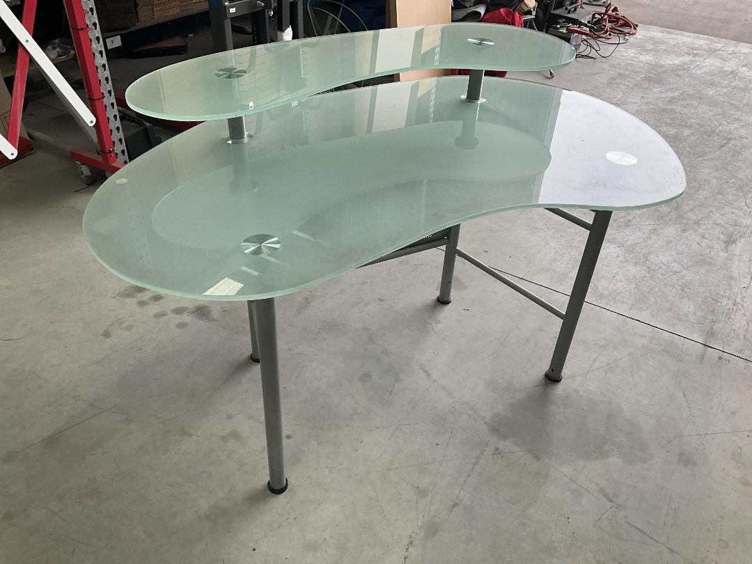 Photo '14' of Glass-Like Desk with Metal-Like Legs Photo '14' of Glass-Like Desk with Metal-Like Legs