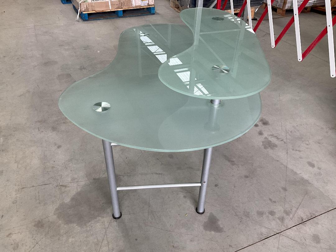 Photo '9' of Glass-Like Desk with Metal-Like Legs Photo '9' of Glass-Like Desk with Metal-Like Legs