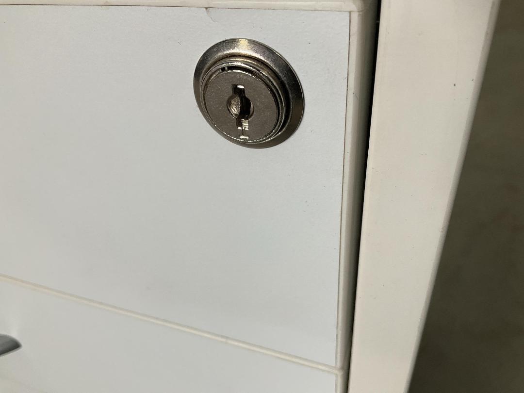 Photo '2' of White Coloured Office Cabinet on Wheels