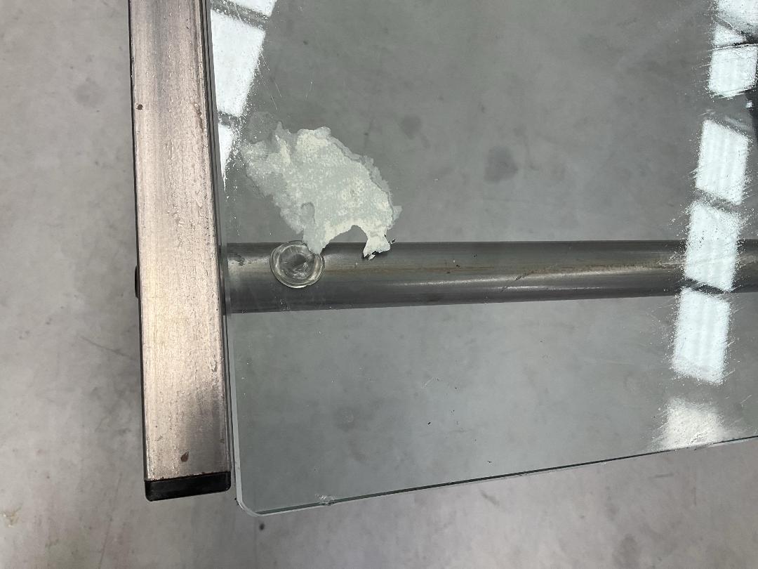 Photo '3' of Glass-Like Top with Metal-Like Legs Desk Photo '3' of Glass-Like Top with Metal-Like Legs Desk