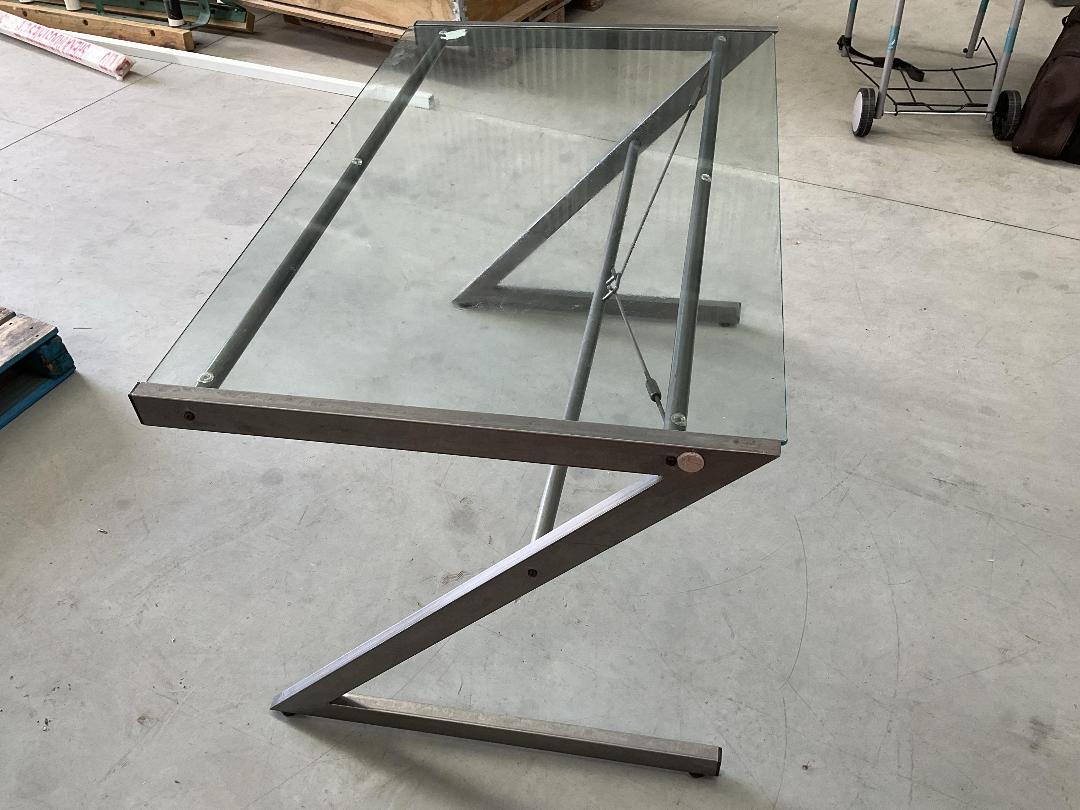 Photo '6' of Glass-Like Top with Metal-Like Legs Desk Photo '6' of Glass-Like Top with Metal-Like Legs Desk