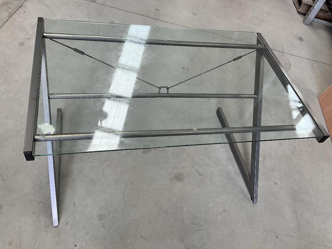 Photo '2' of Glass-Like Top with Metal-Like Legs Desk Photo '2' of Glass-Like Top with Metal-Like Legs Desk