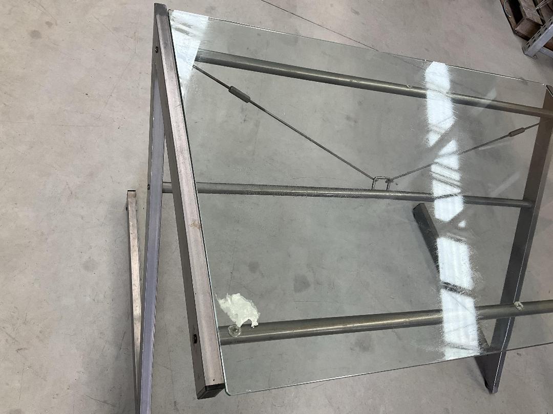 Photo '4' of Glass-Like Top with Metal-Like Legs Desk Photo '4' of Glass-Like Top with Metal-Like Legs Desk