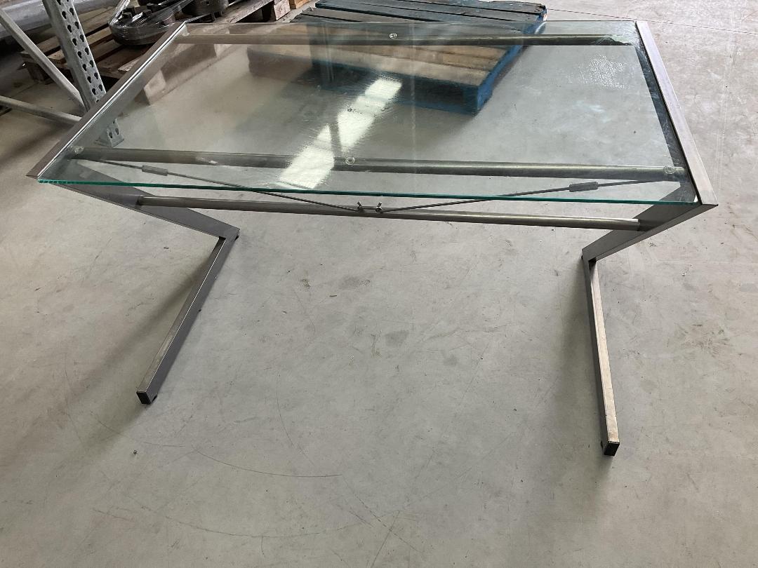 Photo '8' of Glass-Like Top with Metal-Like Legs Desk Photo '8' of Glass-Like Top with Metal-Like Legs Desk