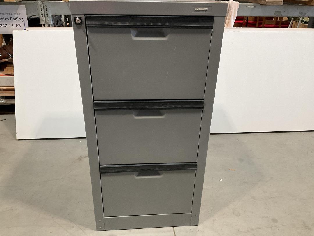 Photo '8' of 3Drawer Grey Coloured Filing Cabinet