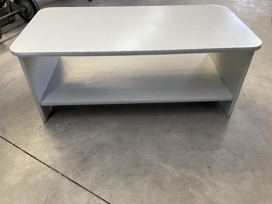 Photo '8' of Short Light Grey Coloured Desk for Displaying Brochures or Similar
