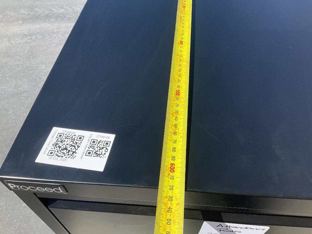 Photo '11' of 4 Drawer Filing Cabinet - Black