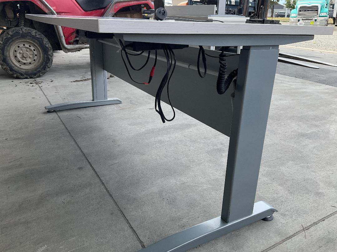 Photo '3' of Light Grey Woodgrain Electric Office Desk