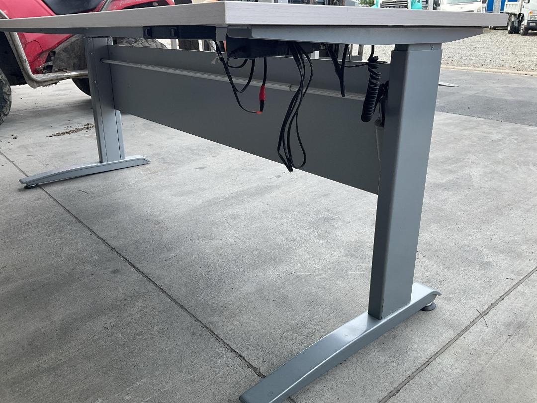 Photo '3' of Light Grey Woodgrain Electric Office Desk