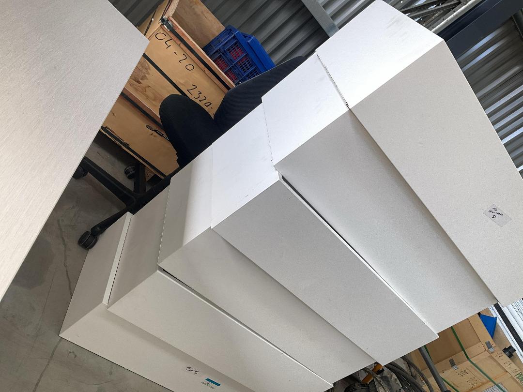 Photo '4' of Metal Office Planters - White