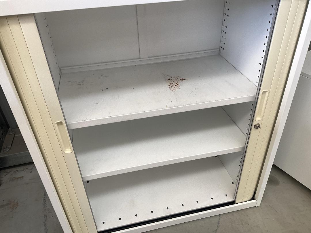 Photo '3' of Metal Office Credenza , Mobile & 2 Planters - White