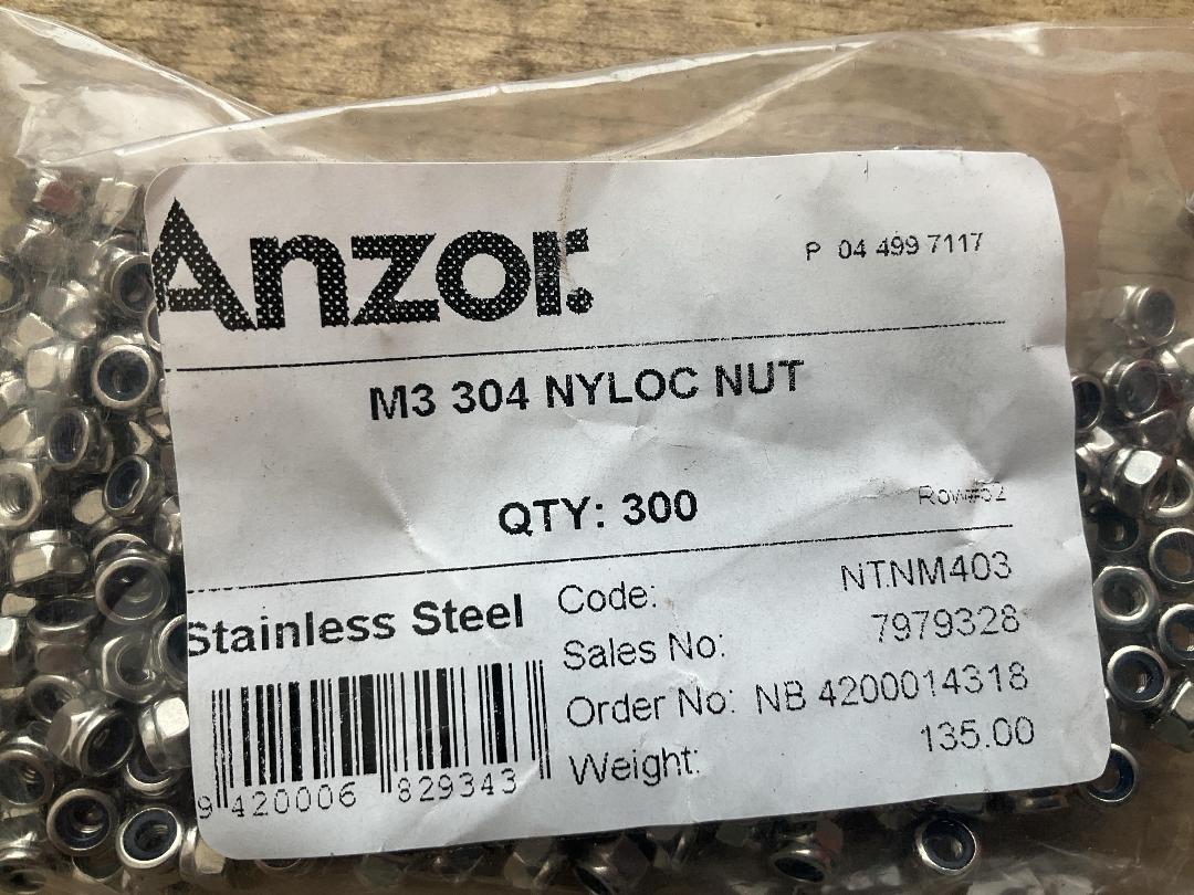 Photo '3' of Anzor M3 Socket Screws/Nuts/washers