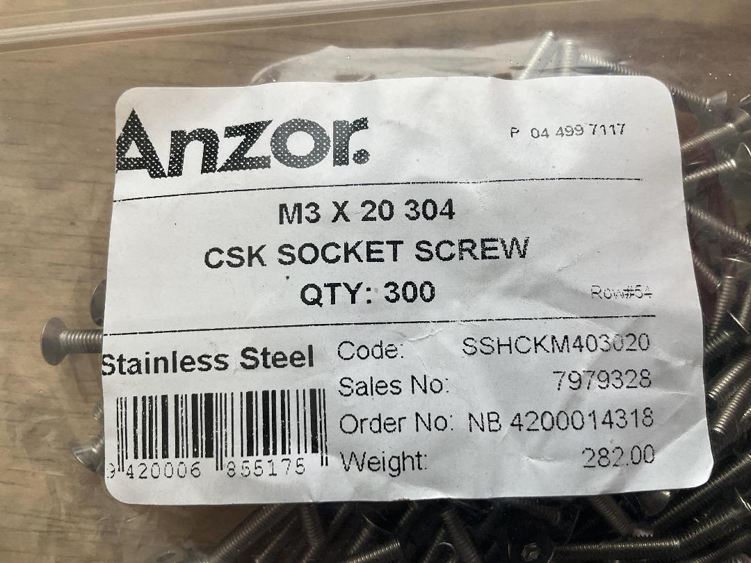 Photo '2' of Anzor M3 Socket Screws/Nuts/washers
