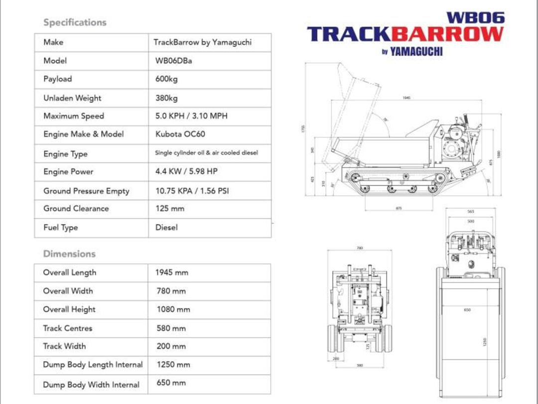 Photo '4' of Winbull Yamaguchi - WB06 Series – Compact Track Dumper