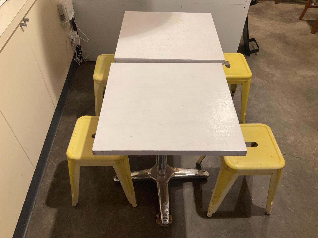 Photo '2' of 2 x Square Tables & 4 stools