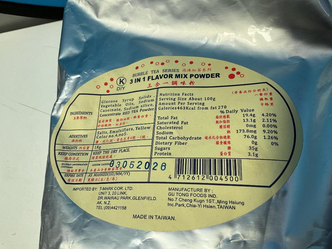 Photo '3' of 6x Packs of Bubble Tea Mix Powder and 1x Tray