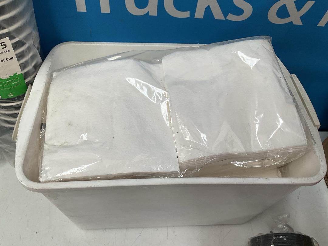 Photo '9' of Brown Paper-Like Bags, Serviettes, Plastic-Like Forks, Coffee Cups Etc