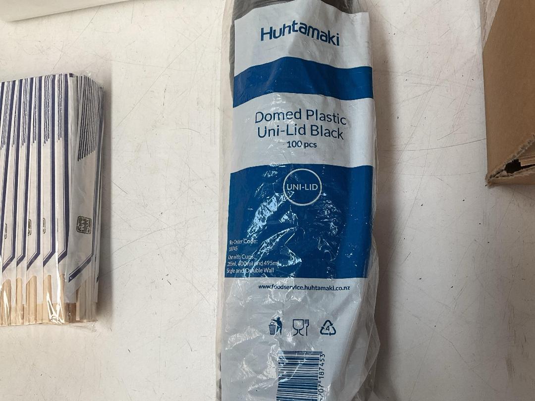 Photo '15' of Brown Paper-Like Bags, Serviettes, Plastic-Like Forks, Coffee Cups Etc