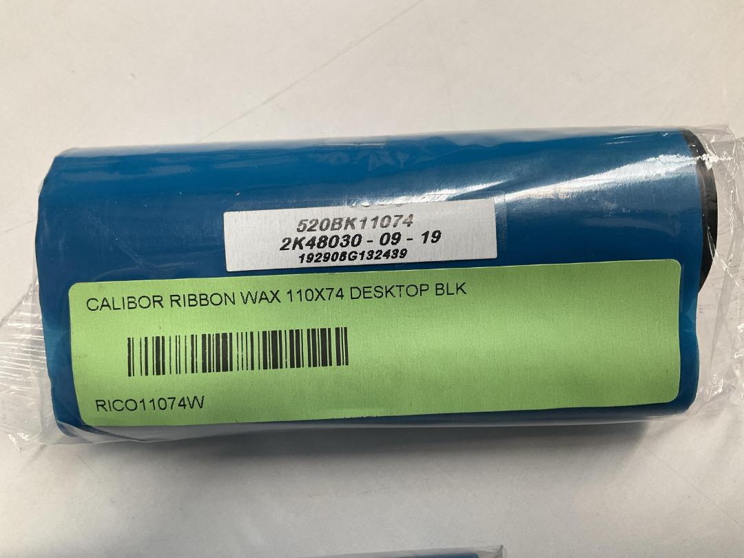 Photo '4' of Calibor Wax Ribbons For Label Printers - 110xmm x 74m (3pce) Photo '4' of Calibor Wax Ribbons For Label Printers - 110xmm x 74m (3pce)