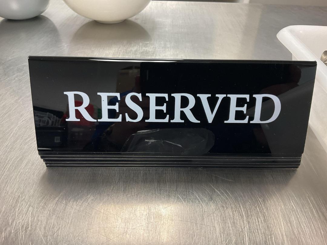 Photo '2' of Table stands, reserved signs & napkins holders Photo '2' of Table stands, reserved signs & napkins holders