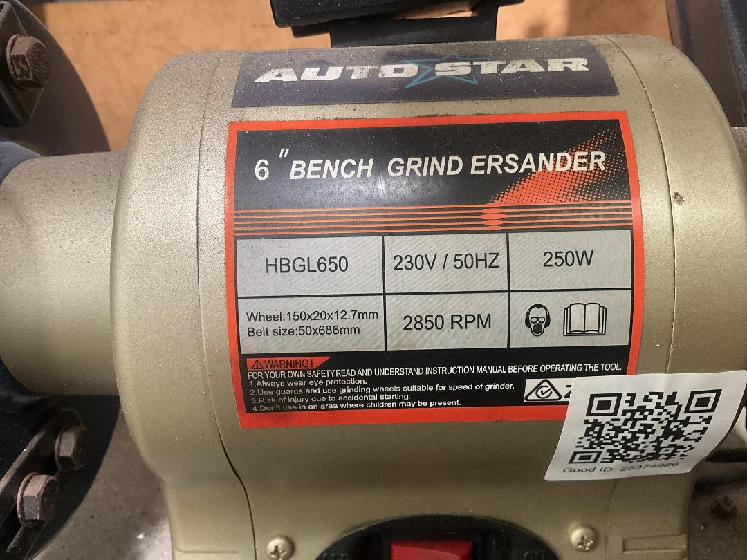 Photo '3' of 6” bench grinder sander