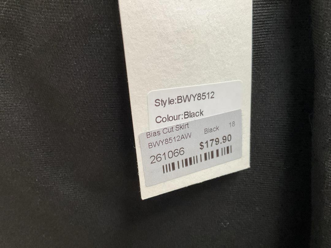 Photo '3' of Blackstone - Bias Cut Skirt Black - Size 18 - RRP $179.90 Photo '3' of Blackstone - Bias Cut Skirt Black - Size 18 - RRP $179.90