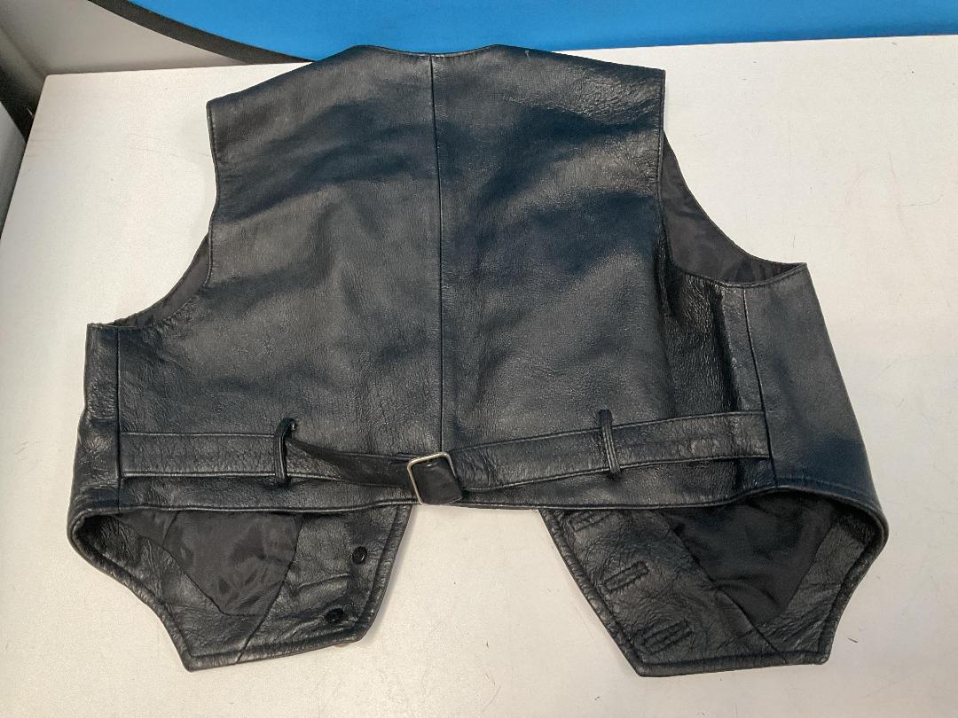 Photo '6' of Black Coloured Pig Leather Waistcoat - Women’s - Size Small