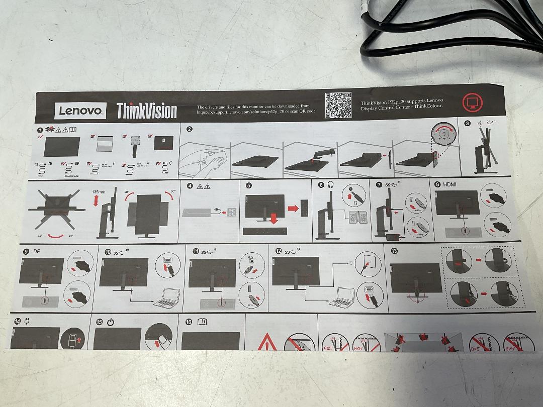 Photo '2' of Lenovo ThinkVision 32” Flat Panel LCD Computer Monitor - P32p-20 Photo '2' of Lenovo ThinkVision 32” Flat Panel LCD Computer Monitor - P32p-20