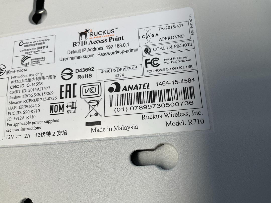 Photo '2' of Ruckus ZoneFlex R710 Wifi Access Point Photo '2' of Ruckus ZoneFlex R710 Wifi Access Point