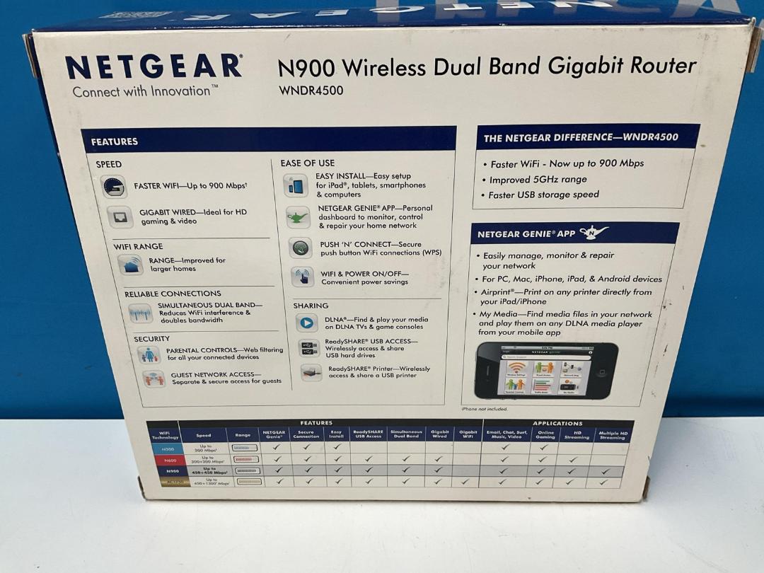 Photo '6' of NetGear N900 Wireless Dual Band Gigabit Router - Model WNDR4500