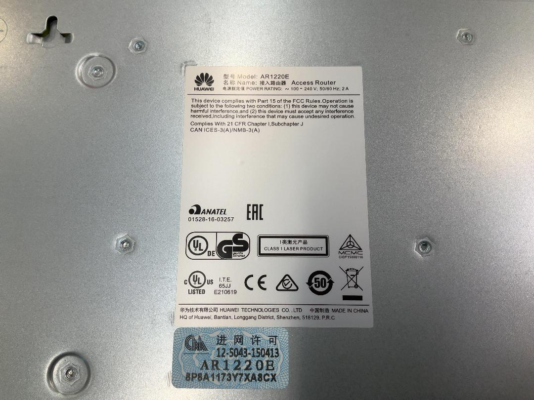 Photo '9' of Huawei AR1220E Enterprise Router Photo '9' of Huawei AR1220E Enterprise Router