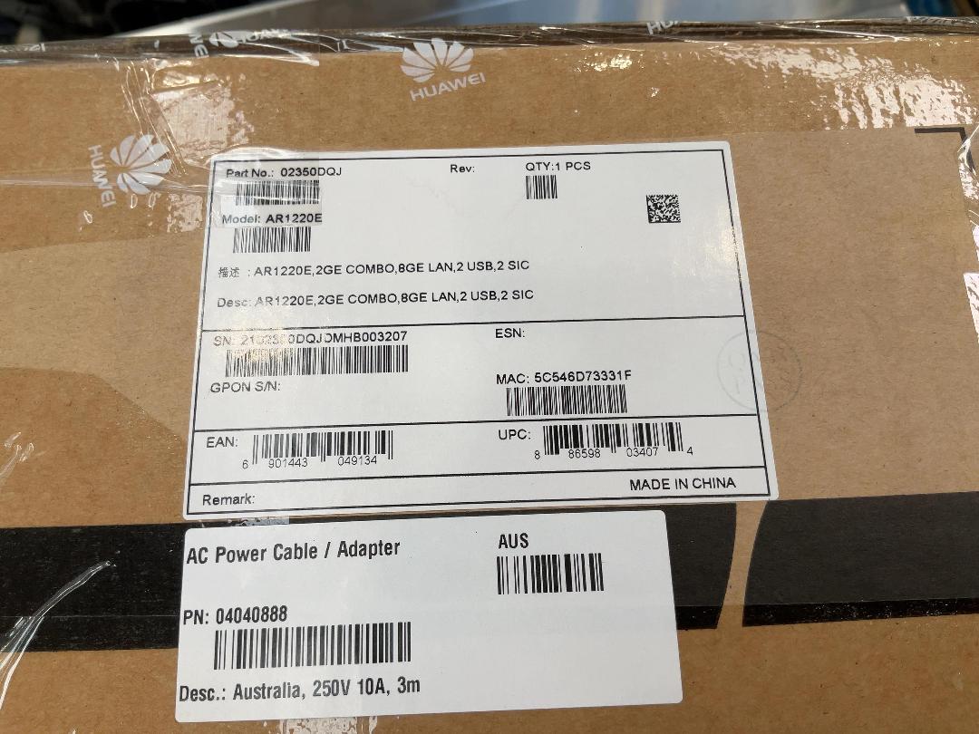 Photo '4' of Huawei AR1220E Enterprise Router Photo '4' of Huawei AR1220E Enterprise Router