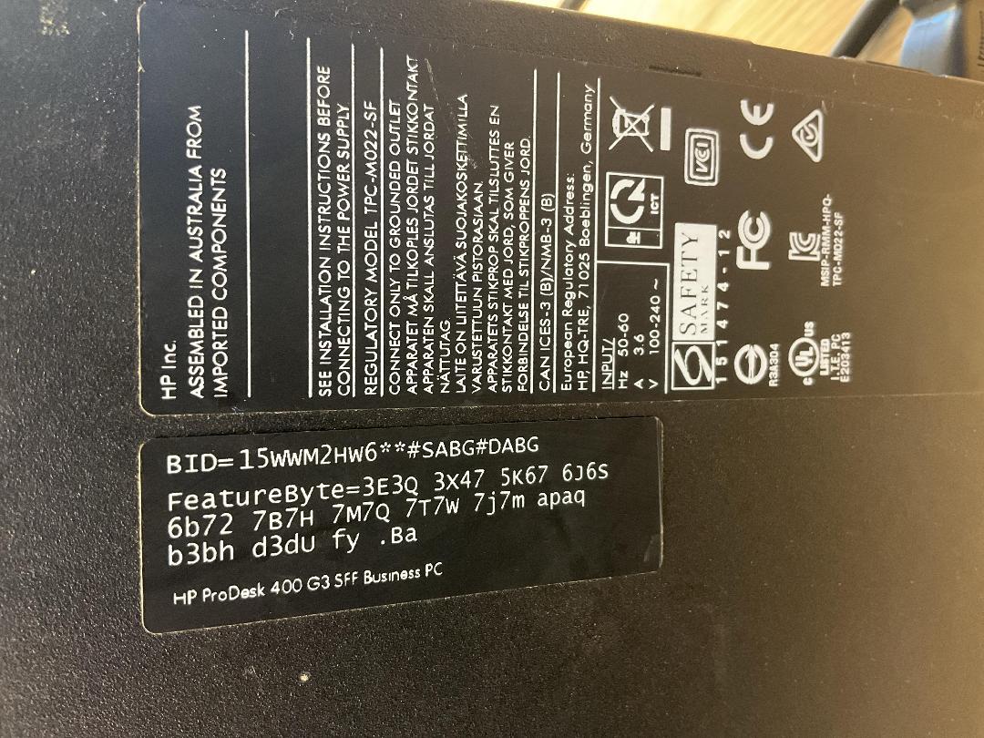 Photo '7' of HP ProDesk 400 G3 PC