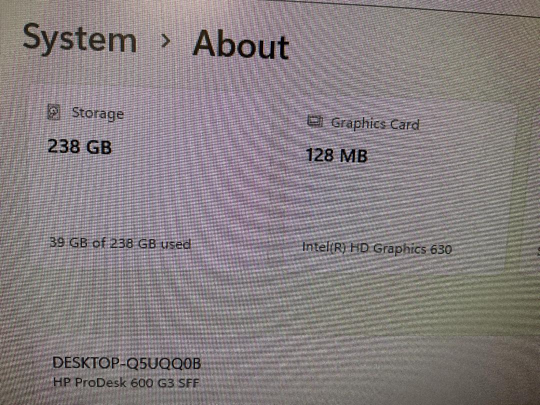 Photo '6' of HP ProDesk 600 G3 PC