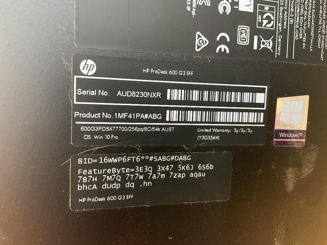 Photo '8' of HP ProDesk 600 G3 PC