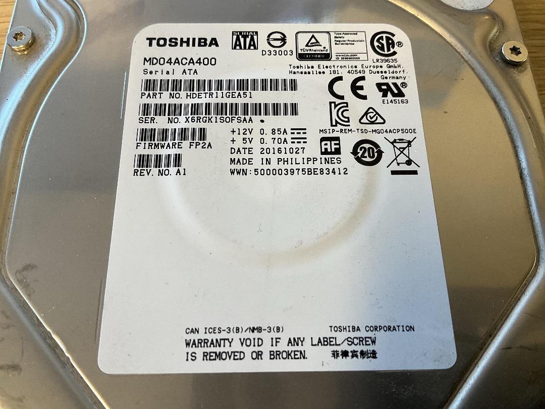 Photo '2' of Toshiba 4TB PC Hard Drive